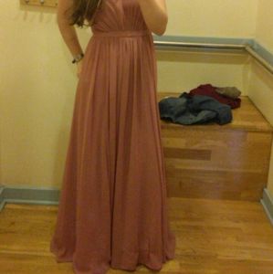 Jenny Yoo Pink Bridesmaid Prom Gown Dress 6